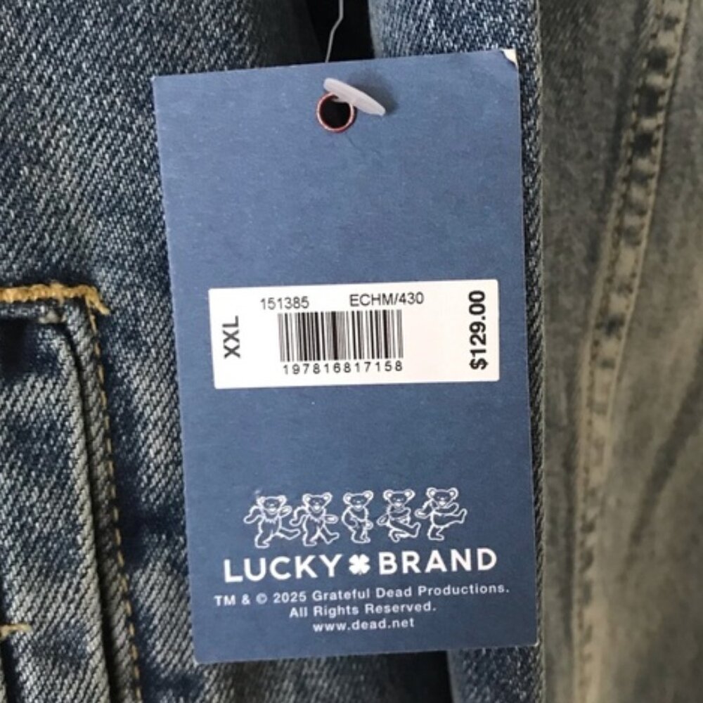 Lucky Brand Jean Jacket Grateful Dead Denim NWT XXL - Picture 7 of 10